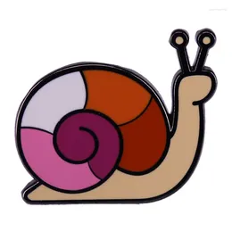 Brooches Colorful Gender Pride Snail Brooch Badge Lapel Pins Hats Clothes Backpack Decoration Jewelry Accessories Gifts