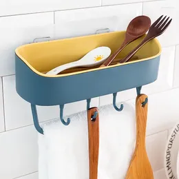 Kitchen Storage Wall Rack Bathroom Towel Drain Cabinet Shelf Seasoning Accessories Hook