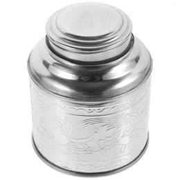 Storage Bottles Tea Bag Metal Container With Lid Jar Stainless Steel Tin Canister