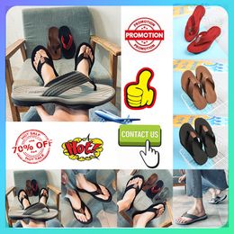 Designer Casual Platform Slides Slippers Men anti slip wear-resistant weight breathable super soft soles flip flop Flat sandals GAI