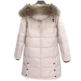 2024 뉴 캐나다 거위 미드 길이 버전 복 포어 다운 여성 재킷 아래 파카 스 아래의 겨울 따뜻한 코트 여자 바람 방향 스트리트웨어 C4958