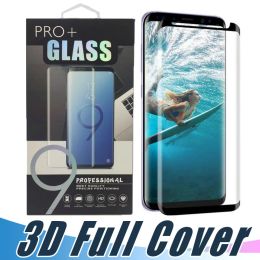 Screen Protector Tempered Glass 3D Curved Case Friendly Cover For Samsung S9 S8 S10e S10 Plus Note 10 9 8 S7 with Retail Package LL