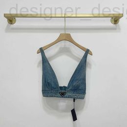 Basic & Casual Dresses designer brand Inverted triangle wash denim vest IMS sweet cool outside with slim suspender 2021 autumn new women's top AHMN