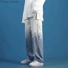 Мужские джинсы Harajuku Gradient мешковатые джинсы мужские Широкие джинсовые брюки Oversize Уличная одежда Модные брюки Y2k ClothesL2403