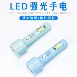 LED Emergency Strong Mini Side Light Lithium Battery Small Outdoor Waterproof Rechargeable Gift Flashlight 976156