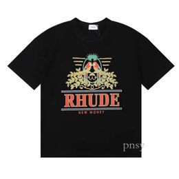 Designer Rhude Shirt Shorts Summer Fashion Beach Short Shirts Casual T Shirt Tees Blue Black Mesh Shorts Tops Rhude Short Tracksuit Pants 715