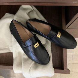 Casual Shoes Retro British Style Flat Single For Women Autumn Winter 2024 Slip-on Women's Small Leather