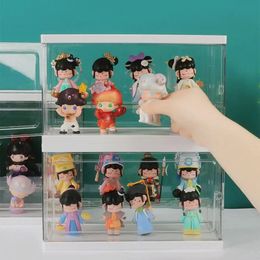 Acrylic Blind Box Showcase Storage Organizer Action Figures Display Case Dustproof Artcrafts Toy Doll Model Collectible 240306