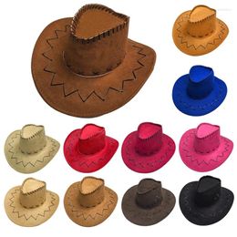 Berets Hat For Men And Women Outdoor Use Large Brim Water Droplet Sunscreen American Style Western Cowboy Couple Jazz Top