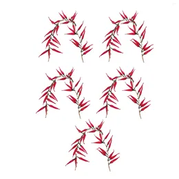 Decorative Flowers Chilli Pepper Model Decoration Wall Pendant Farmhouse Ornament Simulation Red Pendants Plants