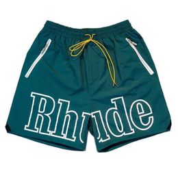 Rhude Shorts Summer Swim Shorts Casual Mens Shorts Blue Black Beach Pants Size s m l xl Men Street Drawstring Tighness Loose Ligthweight Shorts Men Lpm 10mrhd