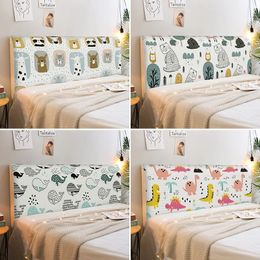 Nordic Ins Whale Cartoon Elastic All-inclusive Bed Head Cover Print Bedside Back Bedroom Headboard Slipcover Bedspread Cover 240309