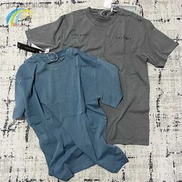 Men's T-Shirts Vintage Washed Batik Blue Cav Empt C.E Short Sleeve Tee Men Women Streetwear Abstract Graphics Printing Cavempt T Shirt Q240316