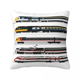 Pillow BRITISH HIGH SPEED TRAINS Throw Luxury Decor Christmas Covers For S