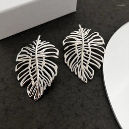 Stud Earrings Holiday Trends Jewellery Ladies Big Leaves Design Bright Party Concert Accessories Birthday Gifts Girl