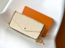 Designer Luxury Wallet M82047 Chain Shoulder Bag Cream Crossbody Bag 7A TOP Quality