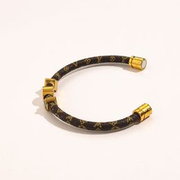 Fashion Bracelets Bangle Luxury designer Jewelr Leather Supplies For Women Men High sense Titanium Steel Gold Screwdriver lovers B279A