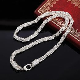 Chains 925 Sterling Silver 20 Inch 5mm Faucet Chain Necklace For Women Man Fashion Wedding Engagement Party Charm Jewelry