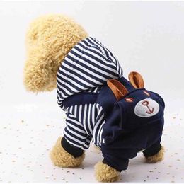 Dog Apparel Coral Fleece Casual Clothing Teddy Autumn And Winter Models Small Hat Clothes Puppy Cute Bear Pet