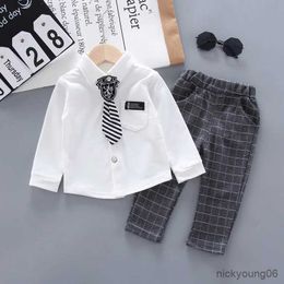 Clothing Sets New Spring Autumn Baby Boys Clothes Suits Children Cotton Shirt Pants 2Pcs/Sets Toddler Fashion Costume Infant Kids Tracksuits