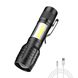 New Mini Strong Outdoor Lighting With Pen Clip, Flashlight Focus, Work Light, Emergency Light 751396