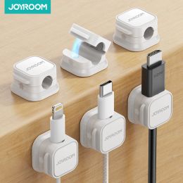 Joyroom 3/6st Magnetiska kabelklippsladdhållare Limtrådhållare Keeper Organiser för hemmakontor under skrivbordskabelhantering