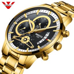 NIBOSI Mens Watches Luxury Cold Watch Men Relogio Masculino Military Army Waterproof Quartz Waterproof Casual Male Wristwatch245Q