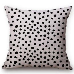 Pillow Black Geometric Spots Strawberry Printing Home Decor Sofa Car Seat Decorative Cover Case Capa Almofadas