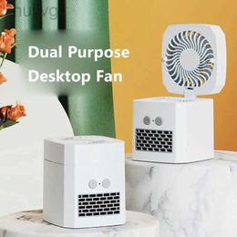 Electric Fans Cool and Warm Dual Purpose Desktop Fan 3 Gears adjustable Mute Air Warmer Cooler Wind Blower Mini Heating Cooling Ventilator 220 240316