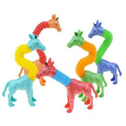 Decompression Toy Pop Tubes Dolphin Dog Giraffe Shark Corrugated Pipe Telesco Toddler Sensory Toys Imaginative Stimating Creative Dr Dh6Fo