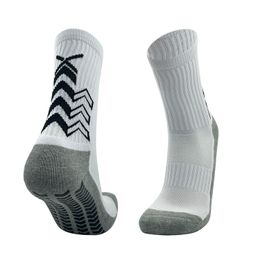 2324 New Anti-slip Soccer Socks Men Women Outdoor Sport Grip Football Socks Arrow dot mid-calf socks