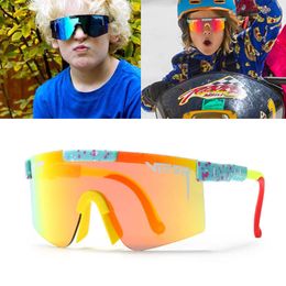 New Childrens PIT VIPER Box Anti UV Sunglasses Outdoor Sports Windshields Riding Glasses Goggles