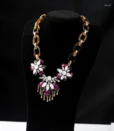 Choker Kissme Fashion Jewellery Luxury Flower Pendant Chunky Chain Statement Necklace Women Factory Wholesale