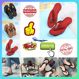Designer Ca ual Platfor1m Slides Slippers Men Woman anti slip wear-resistant weight breathable super soft soles flip flop Flat Beach sandals side GAI