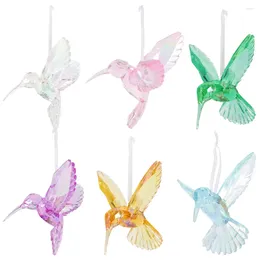 Decorative Figurines Crystal Bird Pendant Hanging Ornament For Home Hummingbirds Shape Decoration