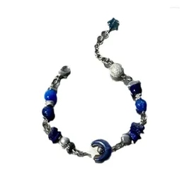 Charm Bracelets Fashion Star Bead Bangle Elegant Simple Blue Beaded Wristband Adjustable Statement Jewellery Dropship