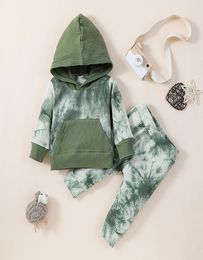 Baby Clothing Set Tie Dye HoodiesTrorsers Outfits Fall 2021 Kids Clothes for Boutique 02T Infant Toddler Girls Fashion 2 PC Suit5739131
