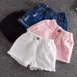 Girls Denim Shorts Teenagers Summer Cute Short Pants Kids Beach Clothes Childrens Shorts For Girls 3-11T 240305
