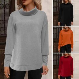 Women's Blouses 1Pc Loose Women Top Spring Autumn Winter Cosy Wardrobe Ladies' High Collar Knitwear With Soft Thick Fabric For Casual