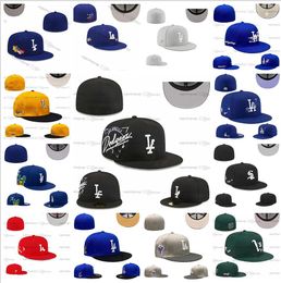 22 Colour Men's Baseball Full Closed Caps Chicago" Black Red Hat Pink Under Brim All Teams Sport 2023 World Heart Fitted hats stitched Series Love Hustle Flowers F15-12