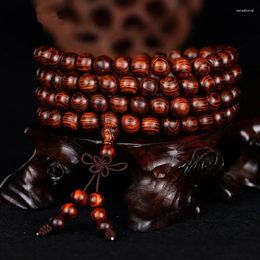 Strand Hainan Huanghua Pear 108 Pcs Old Materials Rift Grain Persea Americana Buddha Beads Rosary 8mm Bracelet