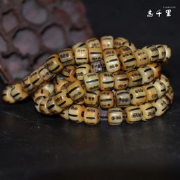 Strand Tibetan Camel Bone Carving Old Buddha Beads Bracelet Crafts Accessories Ornaments Diy Ornament