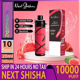 My Next Shisha 10000 Puffs Bar Pod Wape Jnr Prefilled Atomizer Cartridge Electronic Cigarette Disposable Mesh Oil Empty Wholesale Vape Pen E Hookah Charger puff 10k