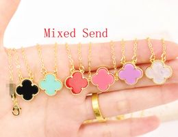 Classic Pendant Necklaces for Women Elegant 4/Four Leaf Clover Highly Quality Choker Chains Designer Jewellery Gold Plated Girls Wedding Gift