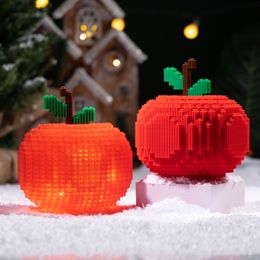 wholesale bulk custom toy new brick build fruit toy Bricks building block kit Model Building Build Block christmas light Toy Kid Creative DIY Toy christmas toy for kid