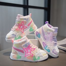 Bahar Çocuk Ayakkabı Moda Klasik Klasik Çocuk Spor ayakkabılar Sonbahar Yürüyüş Kızlar için Gasentli Açık 240307
