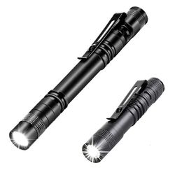 Mini Aluminium Alloy Pen Shaped Household AAA Outdoor Strong Light Flashlight 414516