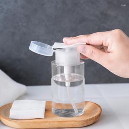 Storage Bottles 100Ml/200Ml Makeup Removal Split Bottle Press To Dispense Removing Nail Art Transparent Pump