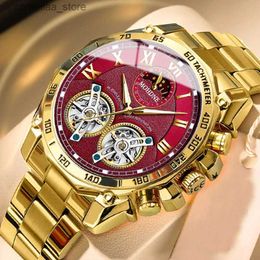 Other Watches BINBONG Top Brand Luxury es for Mens Creative Fashion Stainless Steel Quartz Clock Male Casual Business Wristes B4833 Y240316
