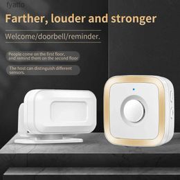 Doorbells Wireless Doorbell PIR Store for Business M12 Welcome Guest Motion Sensor Infrared Detector Induction Alarm Door BellH240316